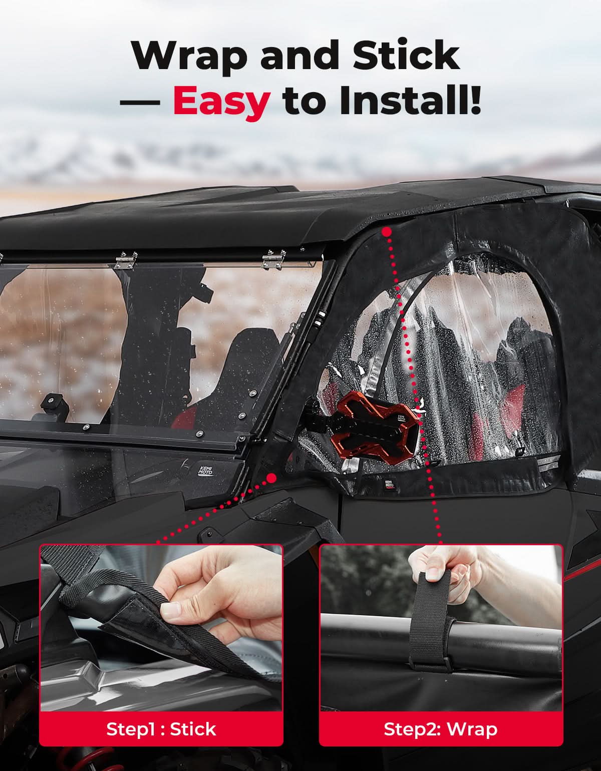 UTV Soft Cab Enclosure for 2024/2025+ Polaris RZR XP 1000 - Image 5
