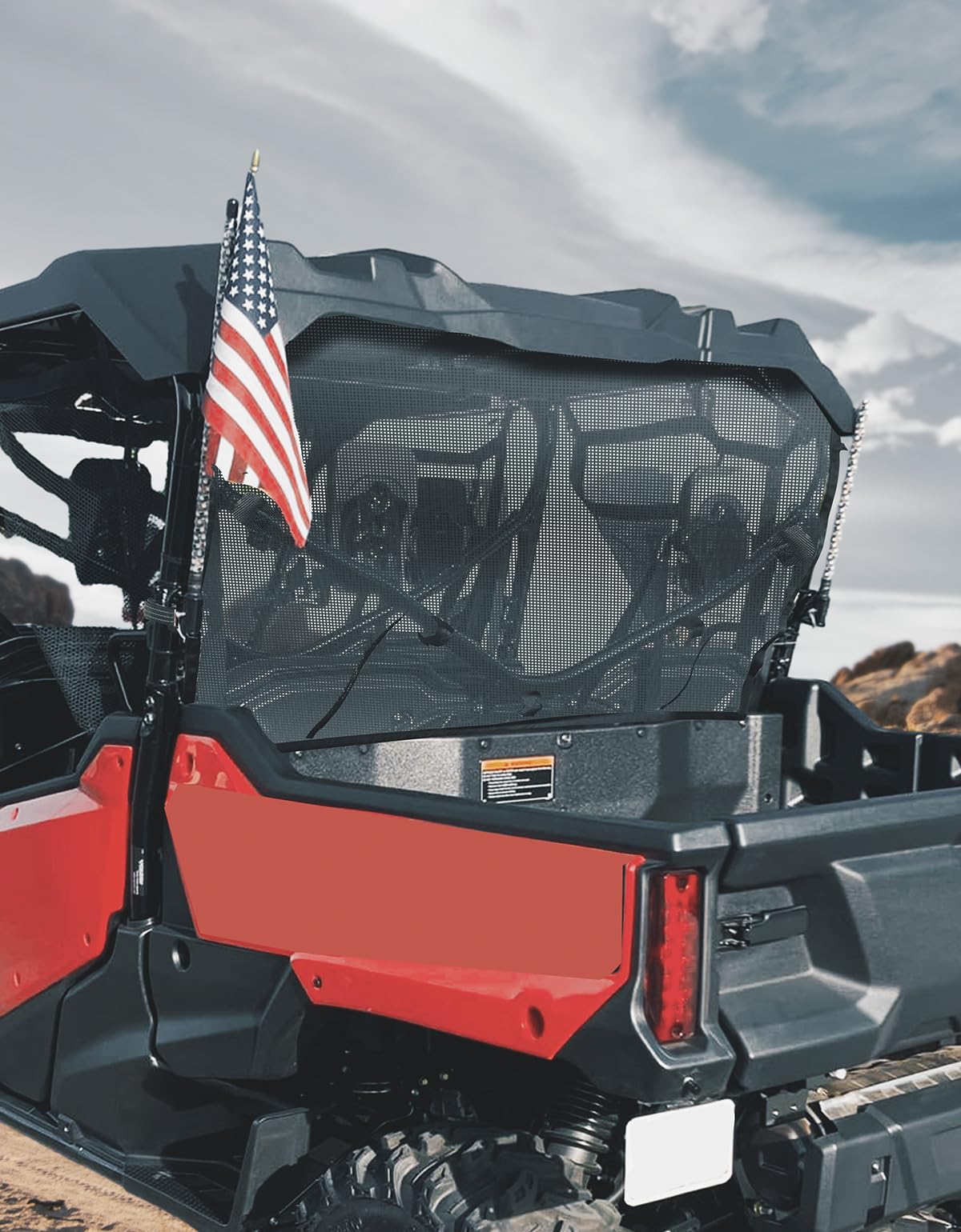 UTV Soft Rear Window Net For Pioneer 1000-6 - Image 7