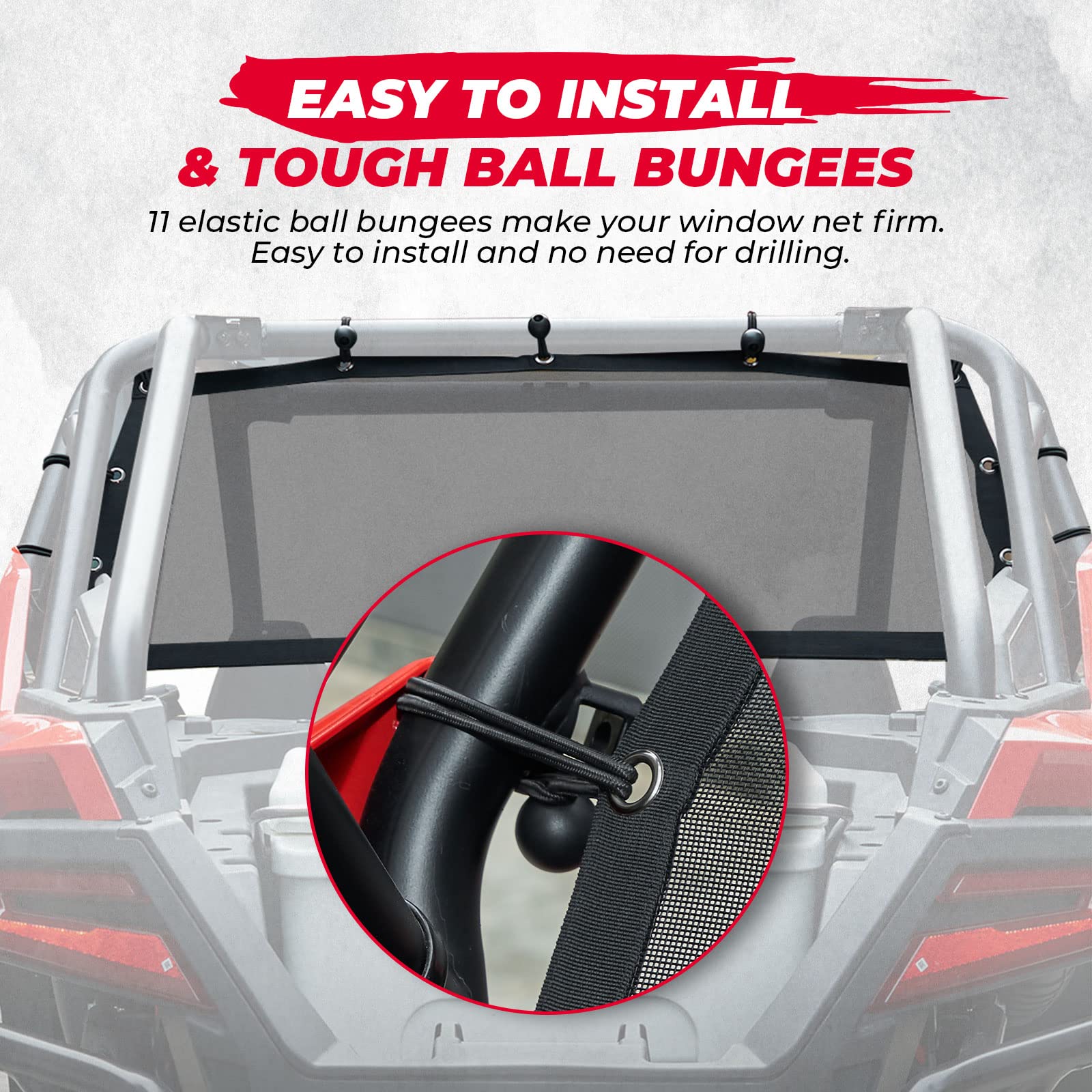 Soft Rear Window Net Mesh for Polaris RZR PRO XP - Image 5