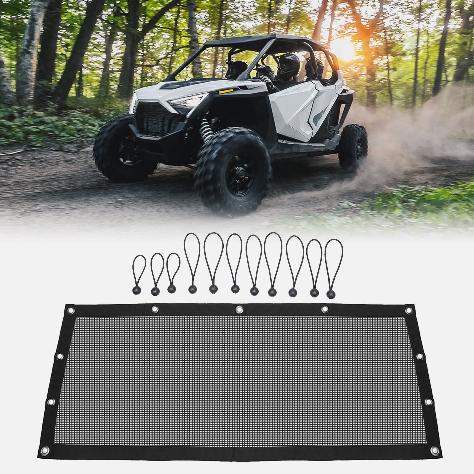 Soft Rear Window Net Mesh for Polaris RZR PRO XP - Image 8