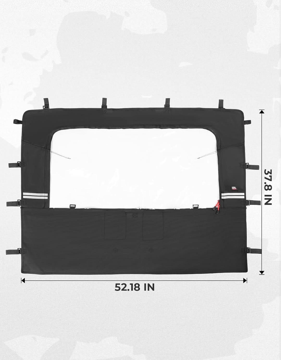 UTV Soft Rear Windshield for Hisun 500/700, Massimo MSU500/700 & Cub Cadet 500/700 - Image 6