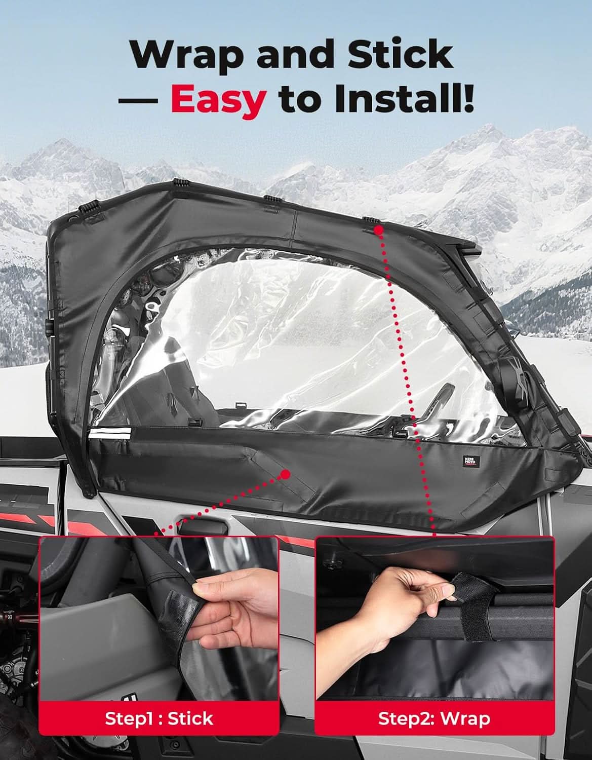UTV Soft Upper Doors Compatible with Polaris General 1000 / XP 1000 - Image 5