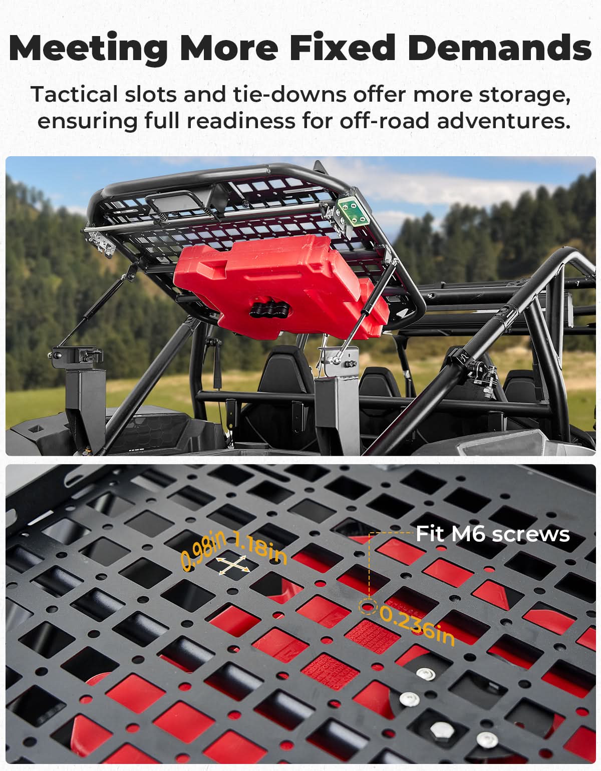 UTV Spare Tire Carrier for Polaris RZR XP 1000 / XP 4 1000 2024-2025 - Image 3
