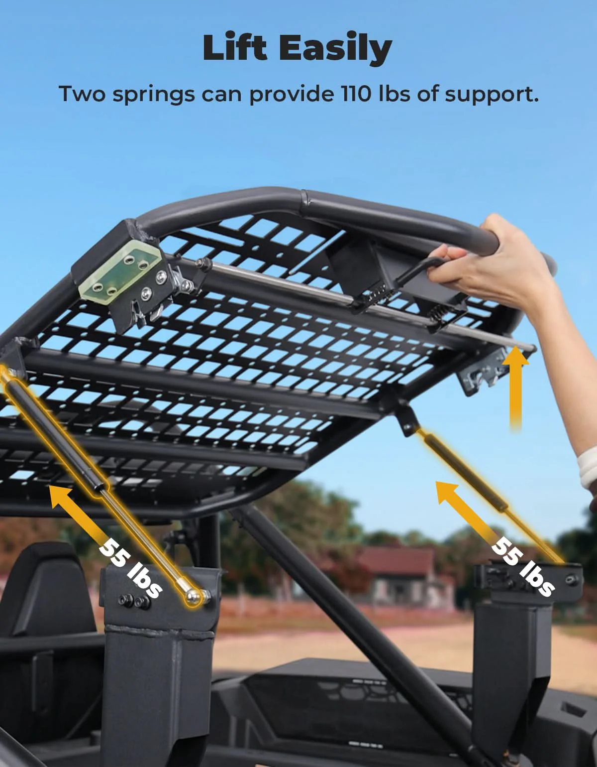 UTV Spare Tire Carrier for Polaris RZR XP 1000 / XP 4 1000 2024-2025 - Image 4