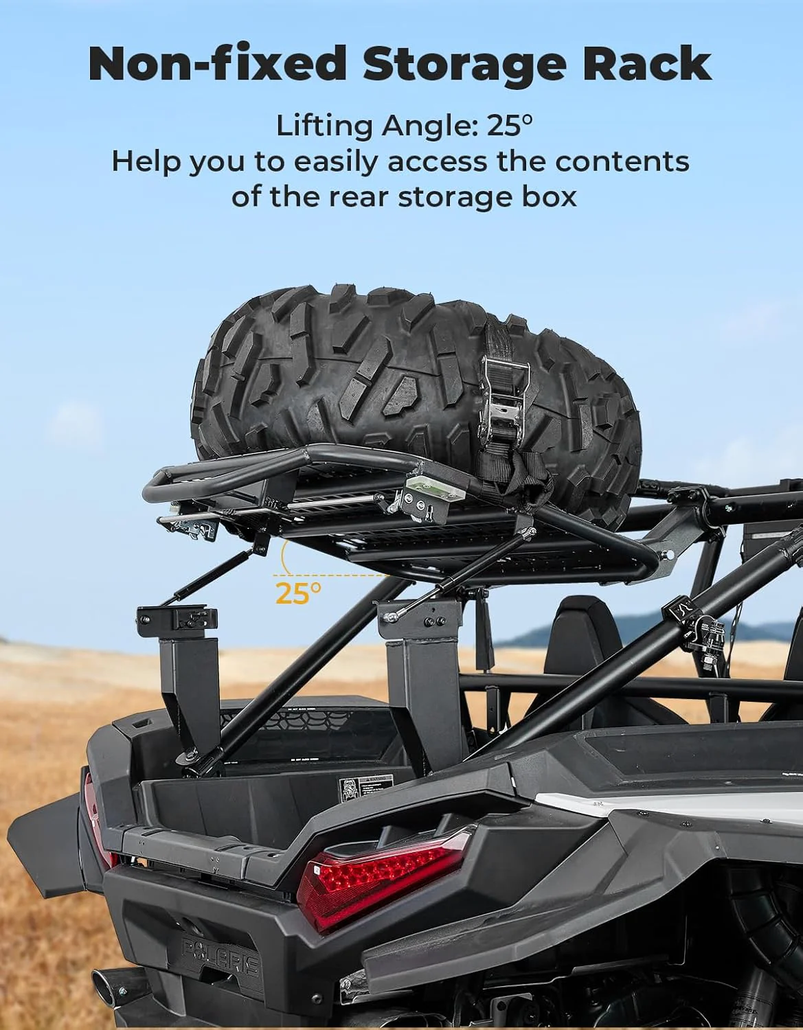UTV Spare Tire Carrier for Polaris RZR XP 1000 / XP 4 1000 2024-2025 - Image 5