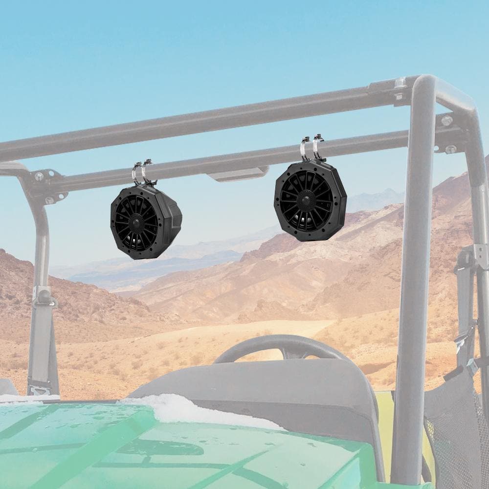 Universal 6.5" Speaker Cage Swivel Pods with 1.75 to 2" Mounting Clamps - Image 5