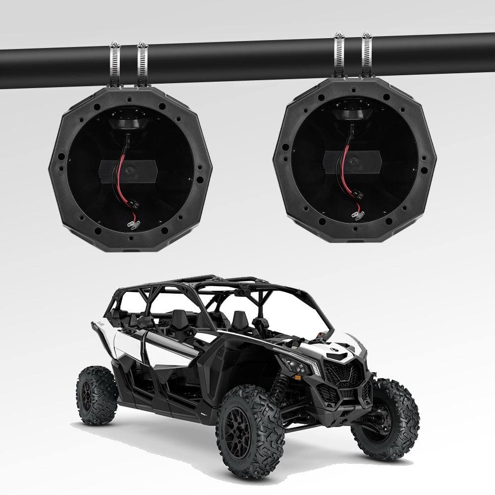 Universal 6.5" Speaker Cage Swivel Pods with 1.75 to 2" Mounting Clamps - Image 7