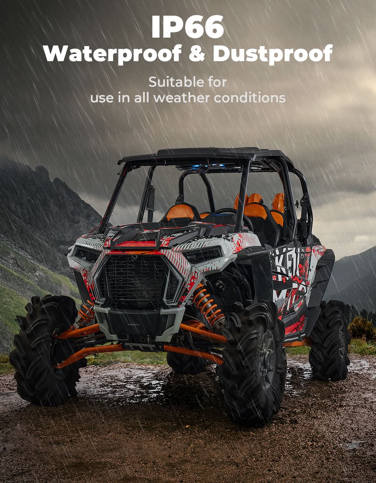 UTV Speaker with Roof for Polaris RZR XP4 1000 (2014-2023) - Image 5