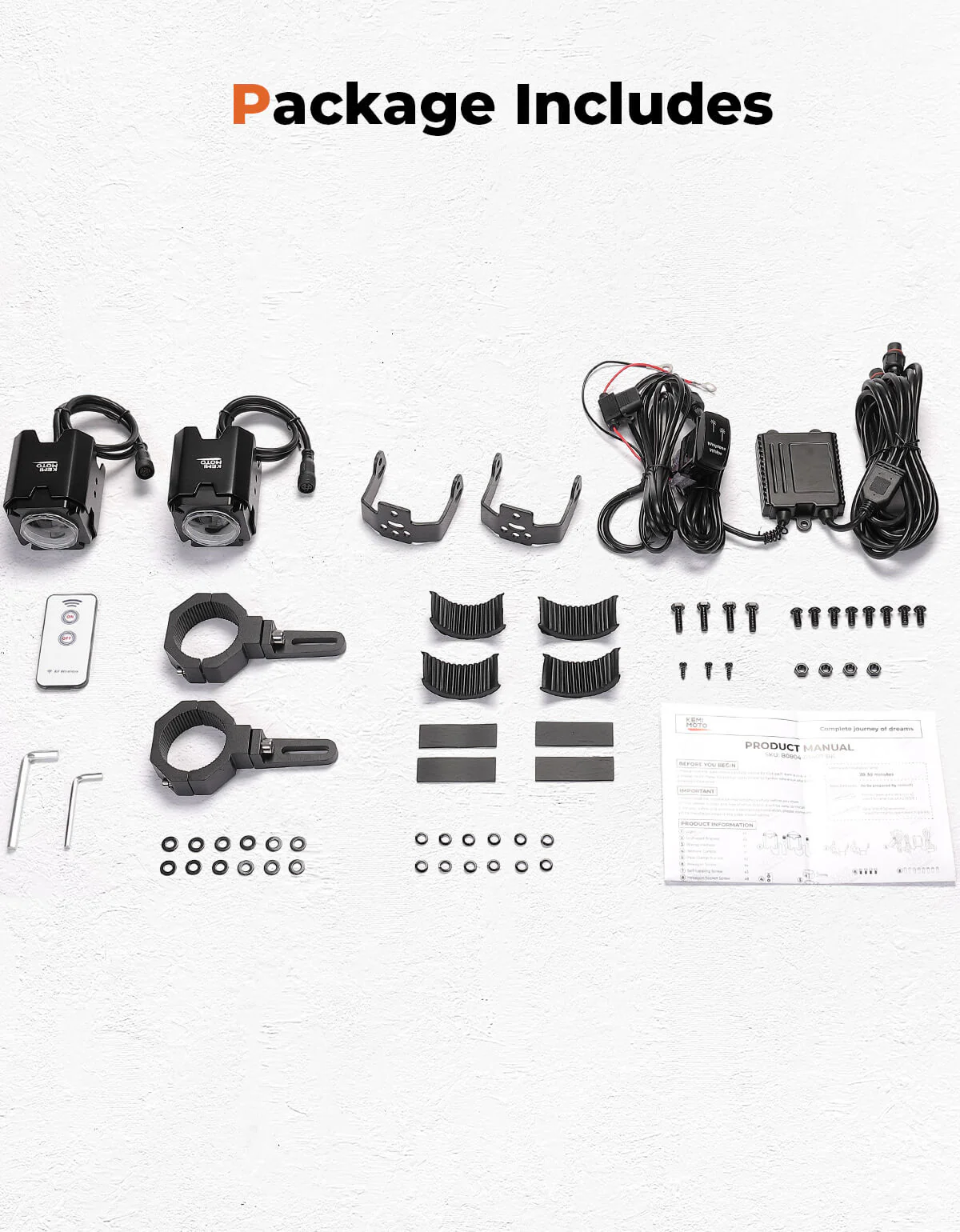 UTV Spot Beam Pod Lights w/ 1.5''-2'' Tube Clamp Kit for Can-Am Polaris CFMOTO - Image 5