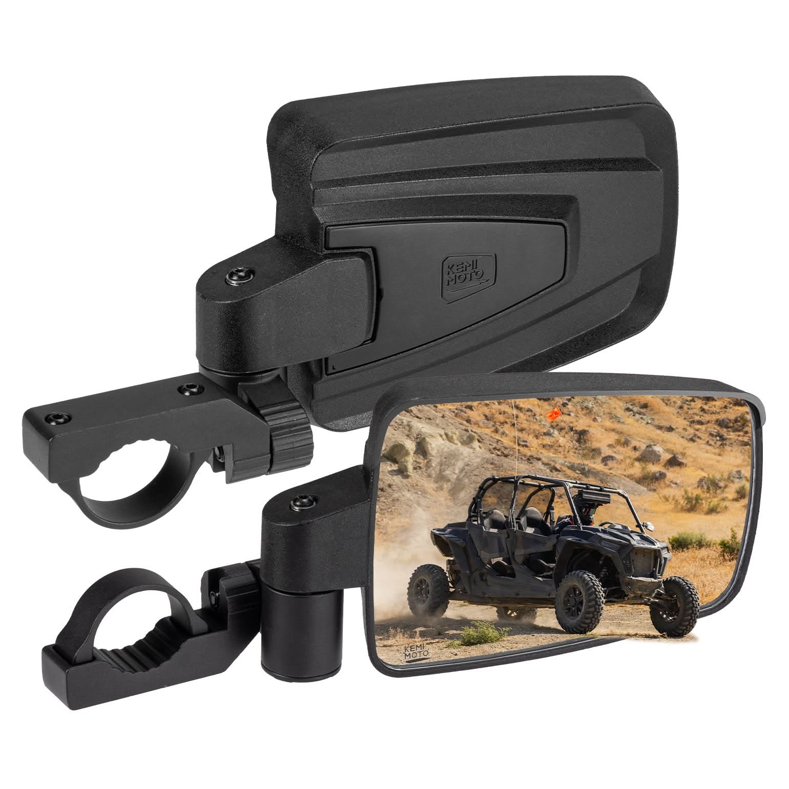 UTV Side Mirrors with Spring Back Feature for 1.65-2 Inch Roll Bars - Image 7
