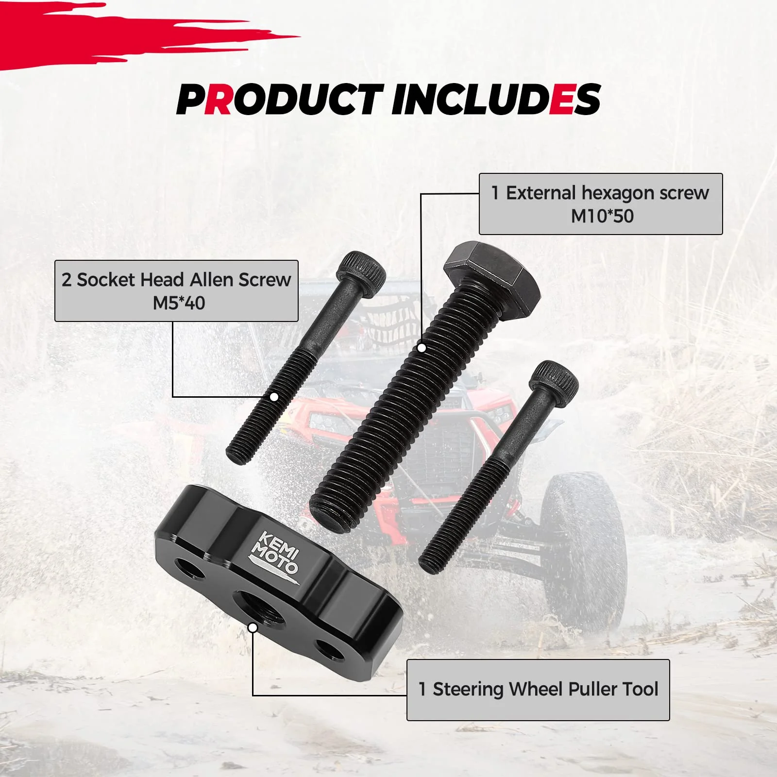 UTV Steering Wheel Removal Tool for Polaris RZR XP 1000 - Image 3