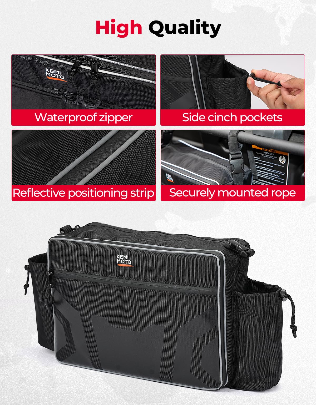 UTV Storage Bag for Pioneer 1000-6/RZR XP 1000 4/Defender Max - Image 6
