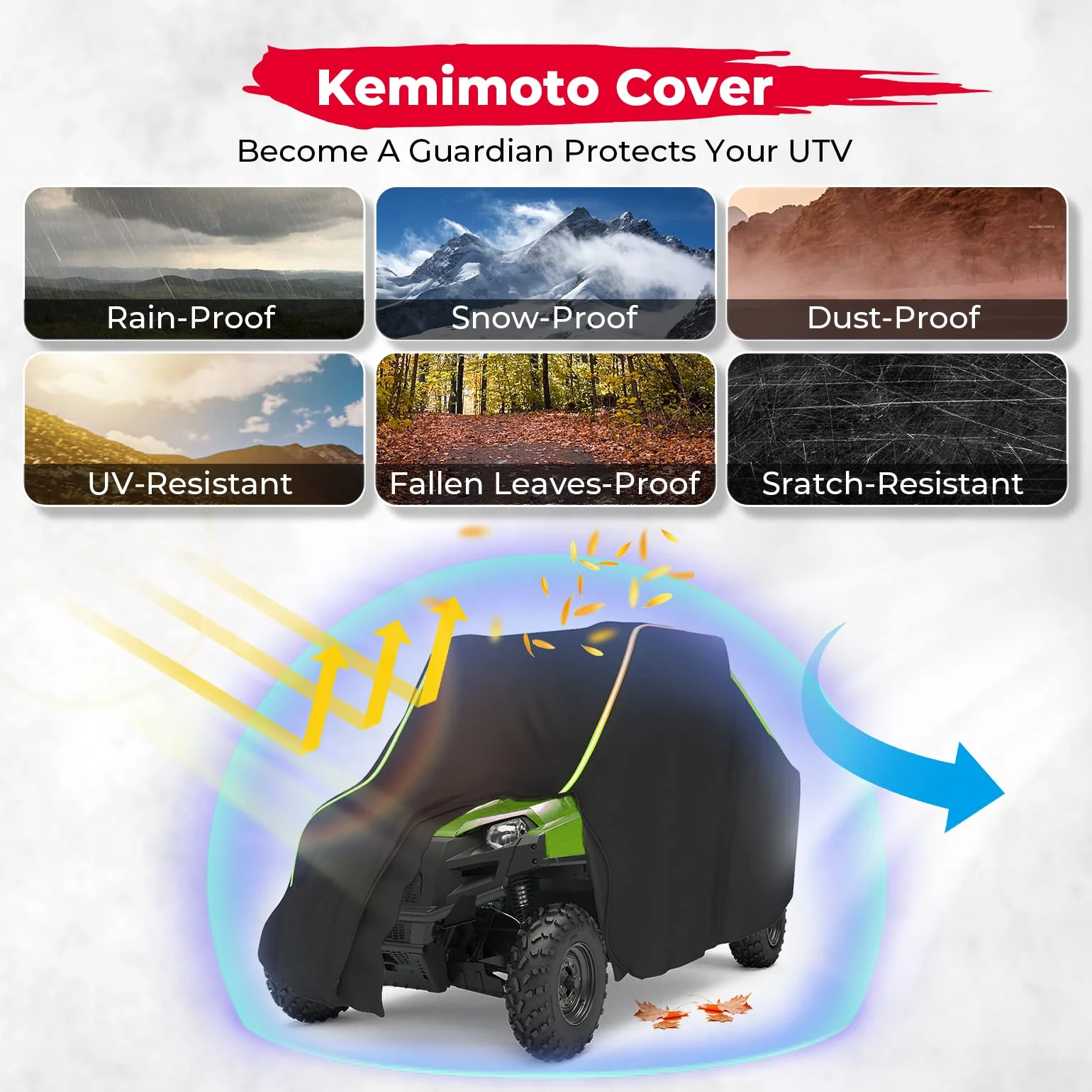 UTV Cover Rays-Reflective Strip for Polaris, Can-Am, Kawasaki,CFMOTO - Image 2