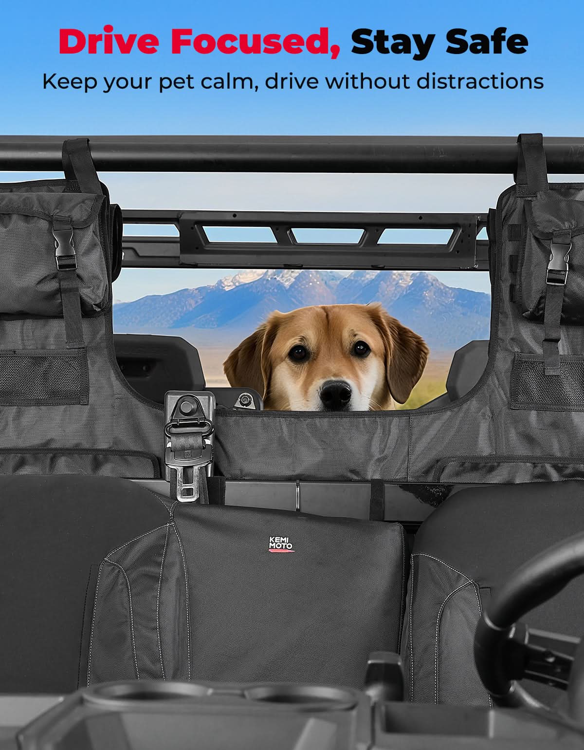 UTV Tool Bag Rack Heavy Duty Canvas Seat Back Rack for Polaris Ranger | Can Am | CFMOTO - Image 4