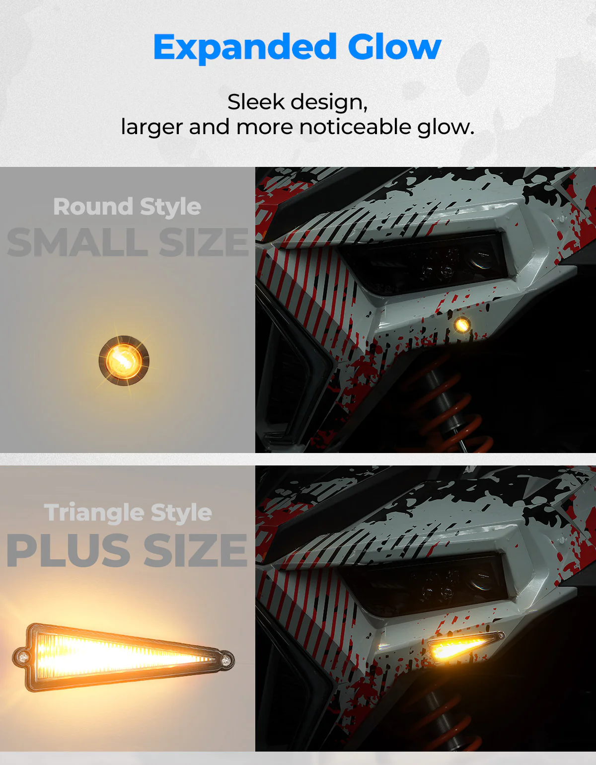 UTV Turn Signal Kit with 110D Horn for Polaris|Can-Am|Teryx|CFMOTO - Image 2