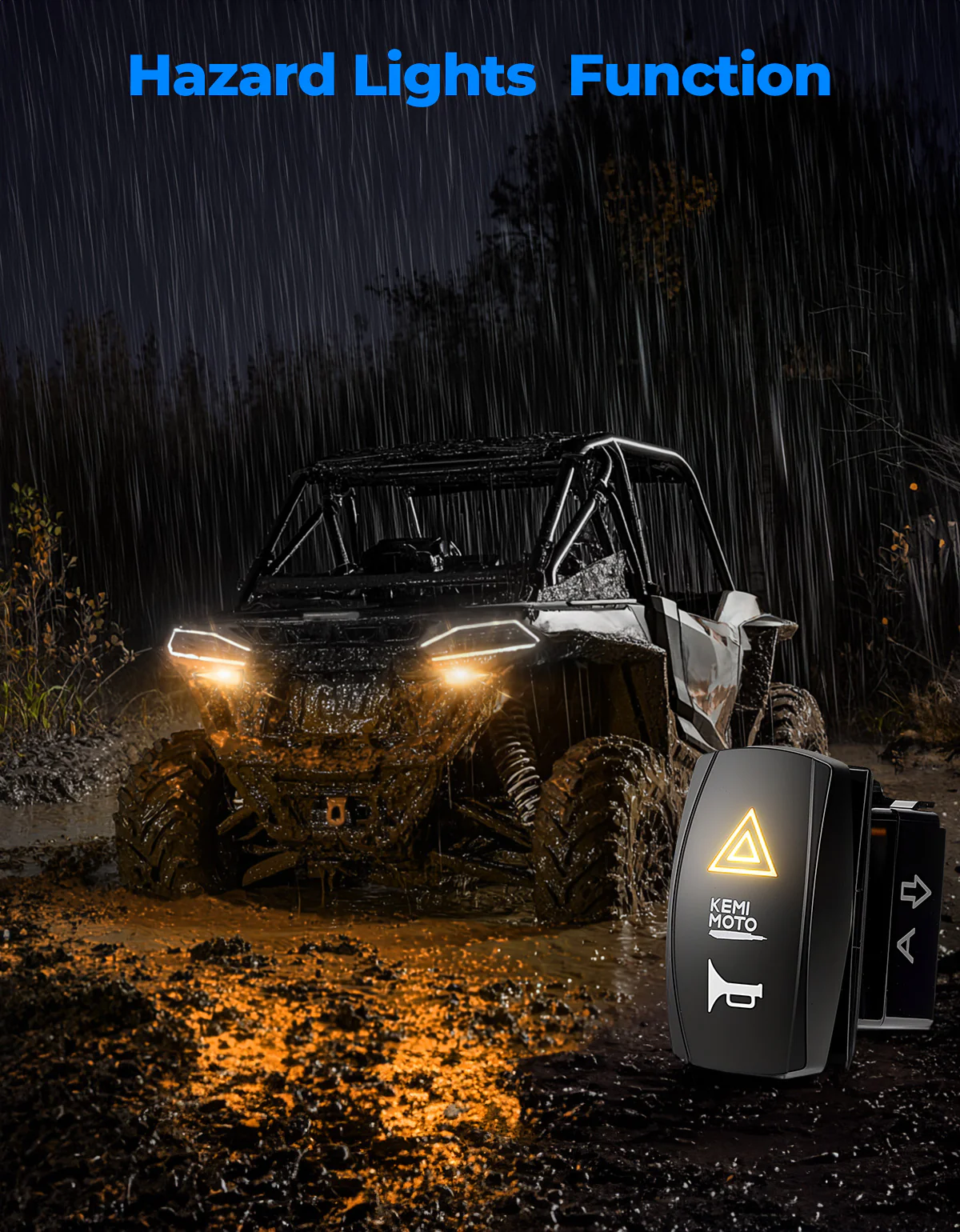 UTV Turn Signal Kit with 110D Horn for Polaris|Can-Am|Teryx|CFMOTO - Image 9