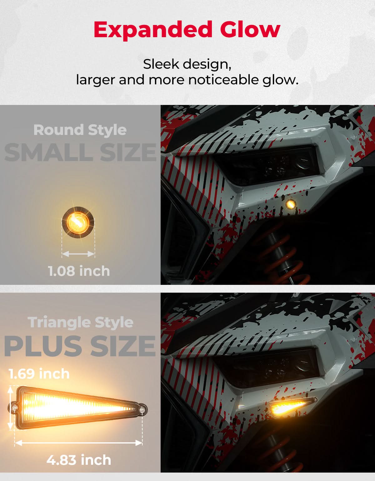 UTV Universal 3-in-1 Triangle Turn Signal Kit with Column Switch & 110dB Horn - Image 5