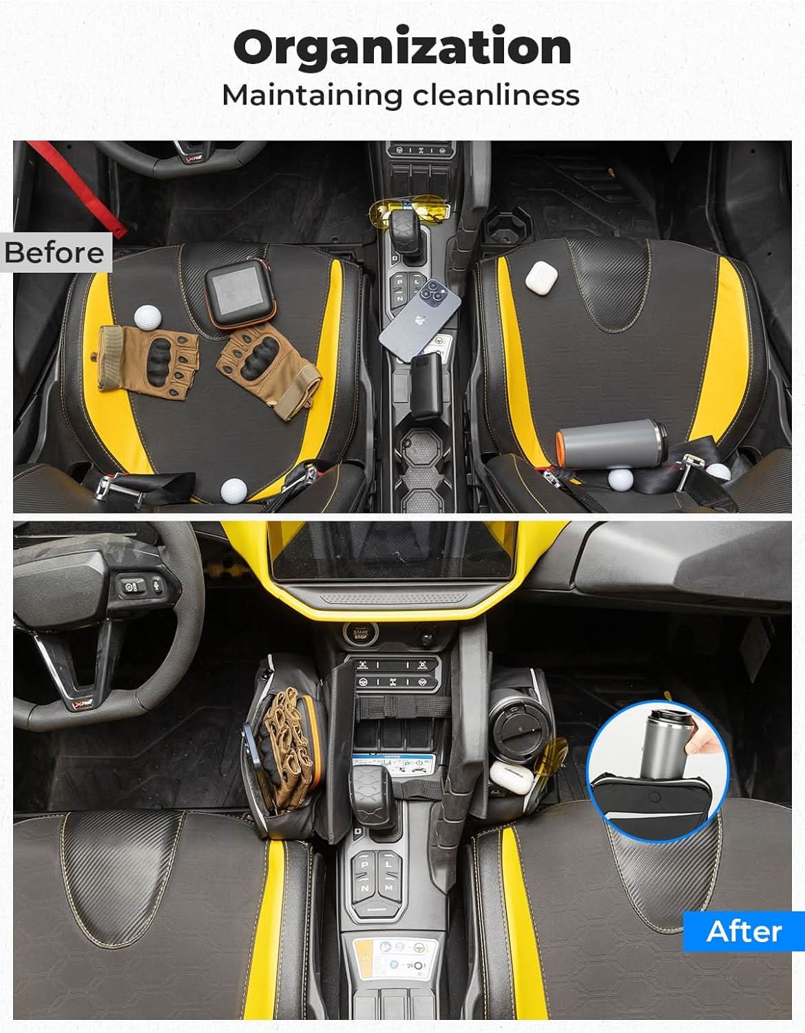 UTV Universal Center Console Bag for Can-Am, Polaris, Cfmoto, Honda - Image 6