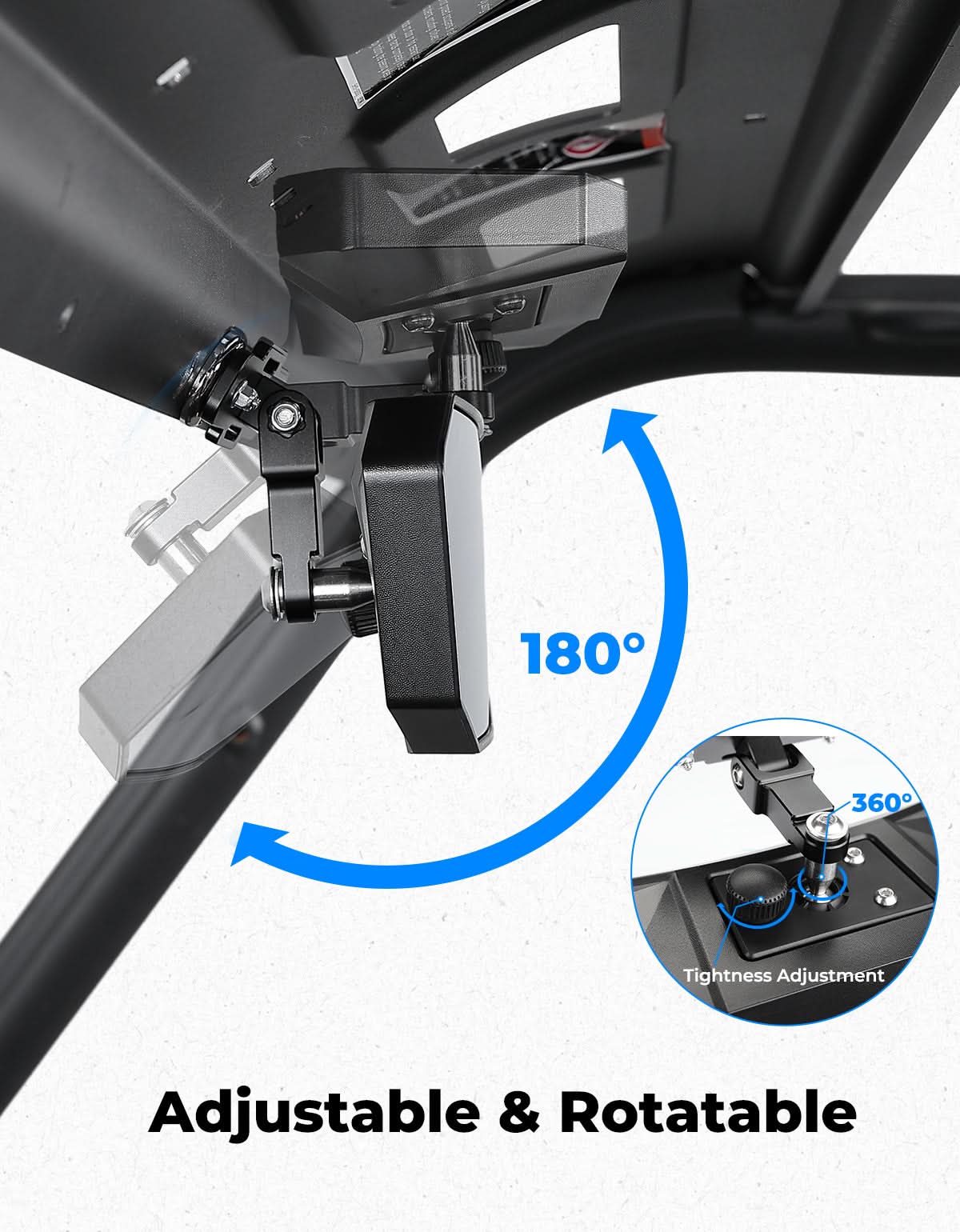 UTV Universal Magnetic Rear View Mirror for Polaris Ranger, Can-Am Defender & Golf Carts - Image 3