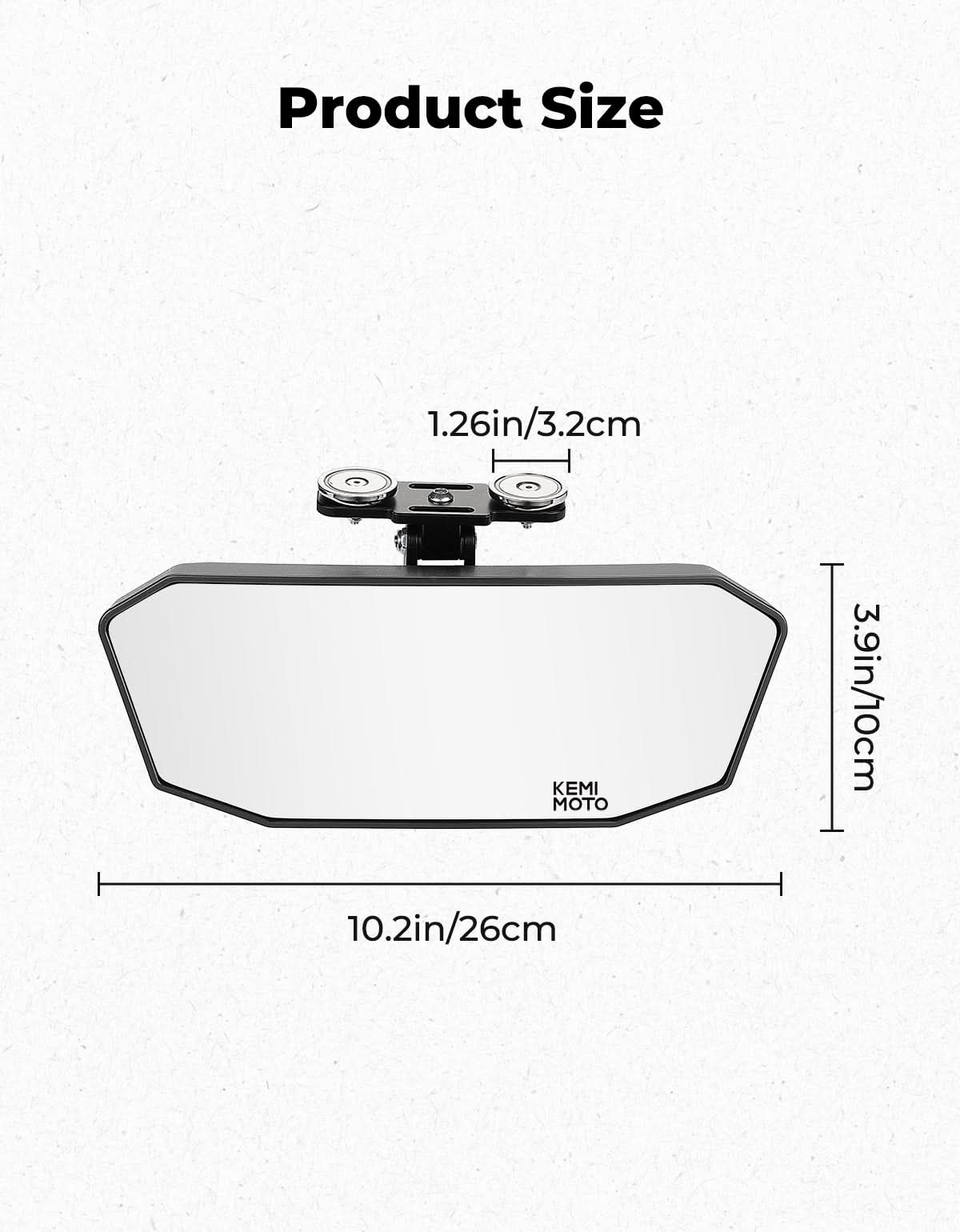 UTV Universal Magnetic Rear View Mirror for Polaris Ranger, Can-Am Defender & Golf Carts - Image 6