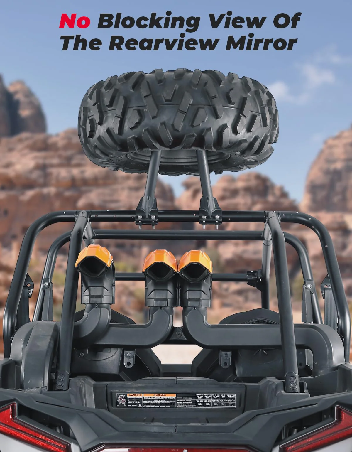 UTV Spare Tire Carrier for 1.5''-2'' Roll Cage for Polaris RZR, Kawasaki Mule - Image 6