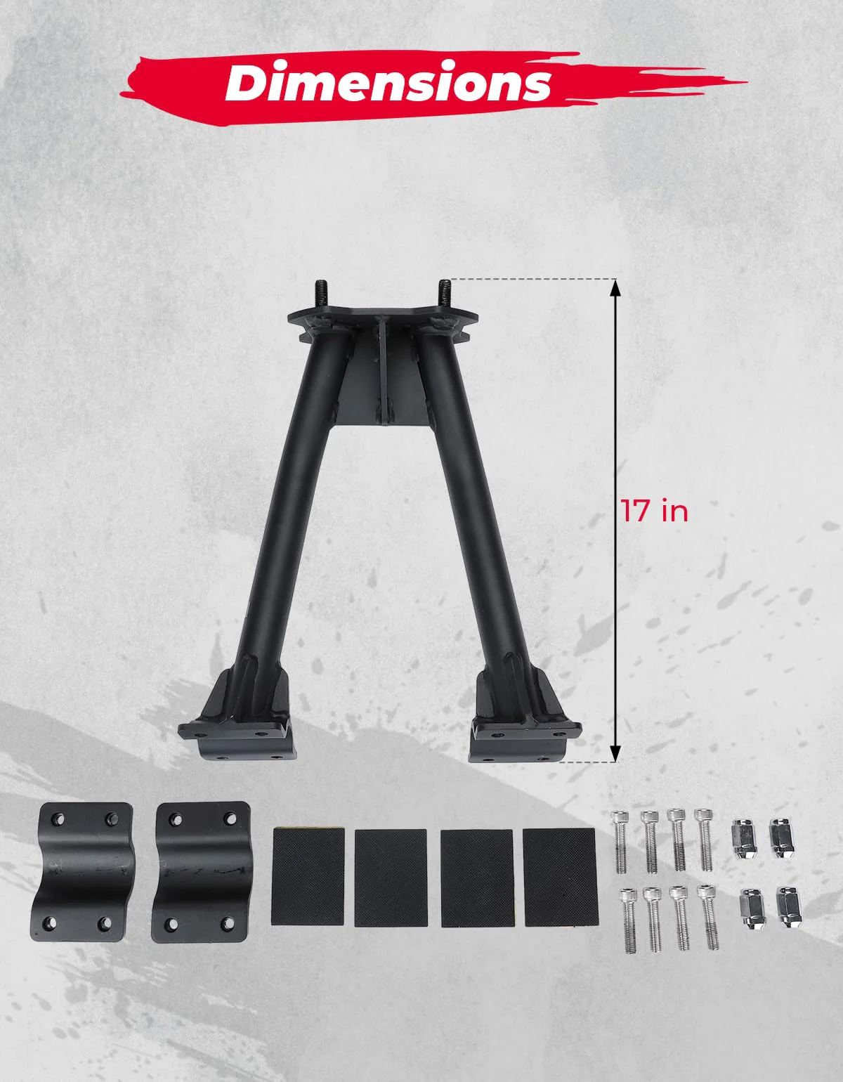 UTV Spare Tire Carrier for 1.5''-2'' Roll Cage for Polaris RZR, Kawasaki Mule - Image 8