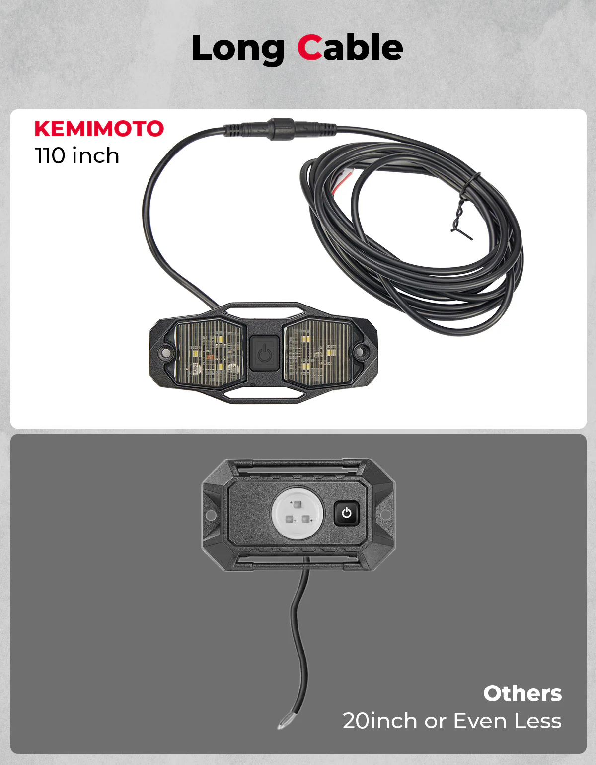 UTV Aluminum Waterproof Dome Light 600mAh Rechargeable for 1.5"-2" Roll Bar - Image 7