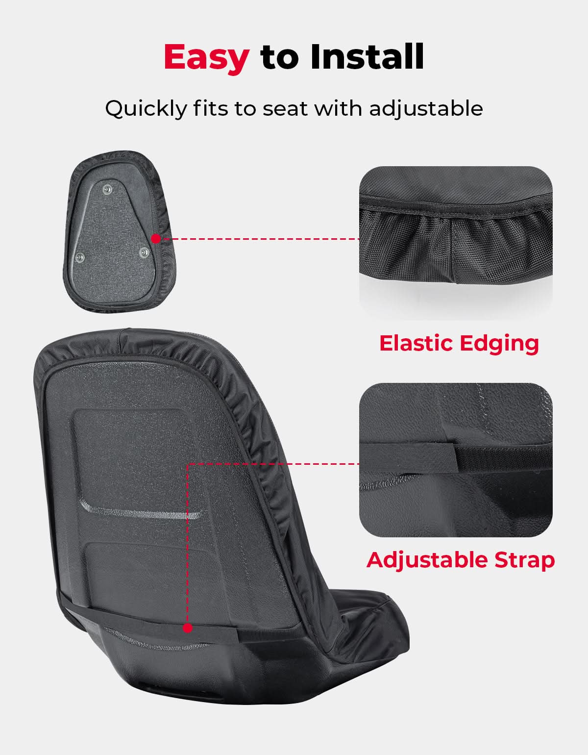 UTV Waterproof Seat Cover for Hisun/Axis, Massimo, Coleman 500/700 (2 Pcs) - Image 3
