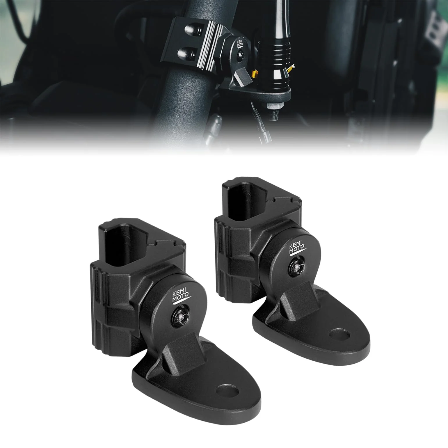 UTV Whip Light Flag Mounts fit Pro-Fit Cage - Image 2