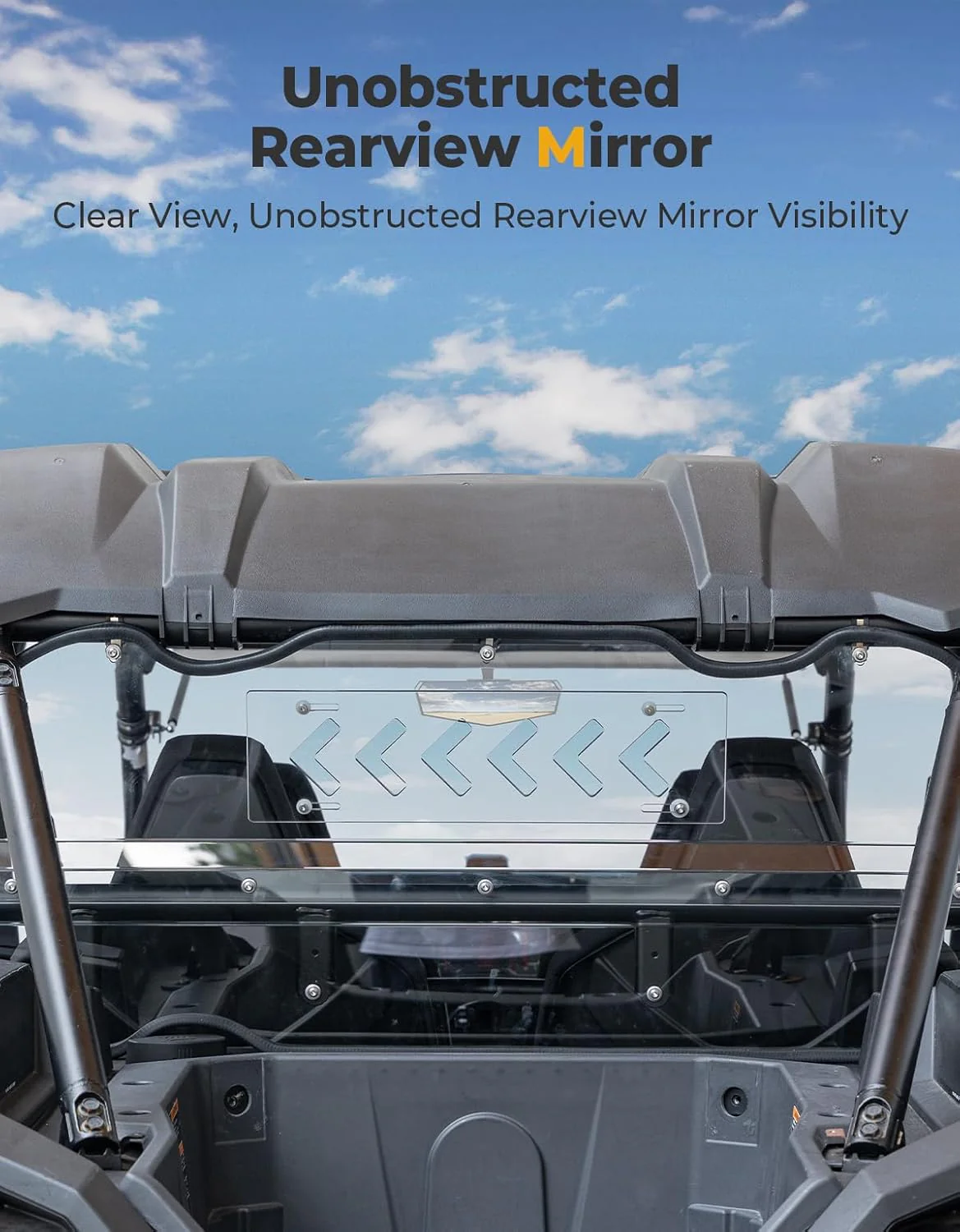 Vented Clear Rear Windshield for Polaris RZR XP 1000 2024-2025 - Image 4