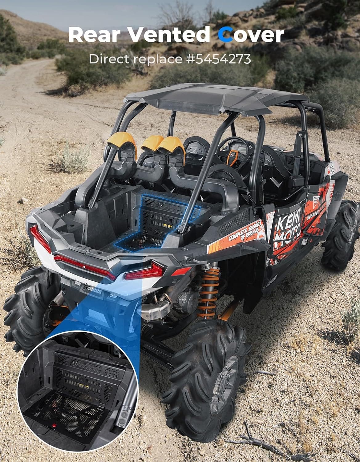 Vented Engine Cover for Polaris RZR XP 1000 /XP Turbo 2014-2023 - Image 7