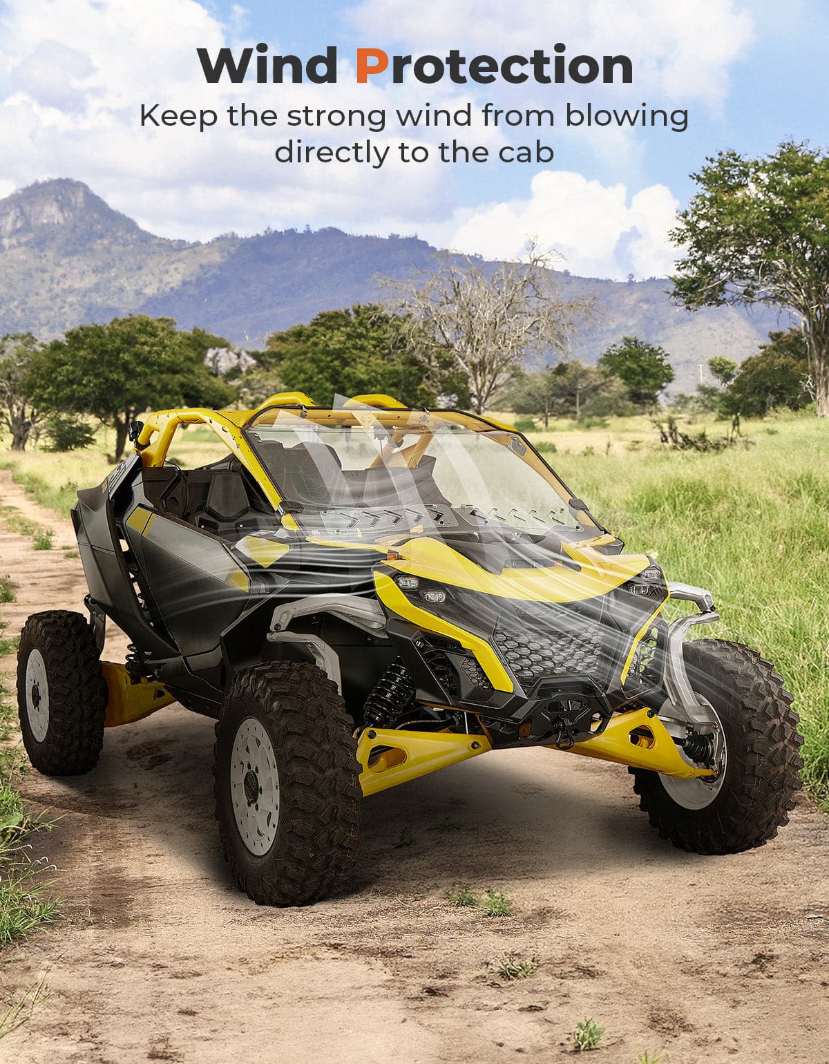 Vented Front Full Windshield for Can Am Maverick R 2024+ - Image 4