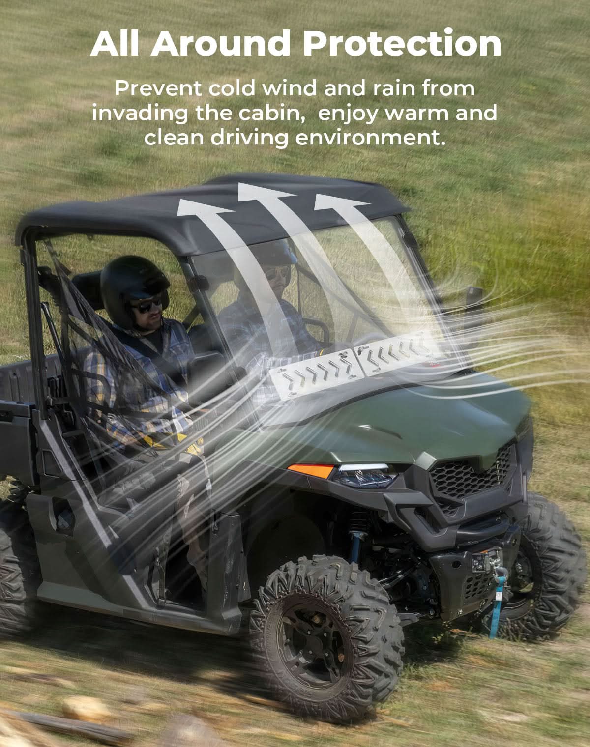 Vented Front Windshield for CFMOTO UFORCE 600|800XL - Image 3