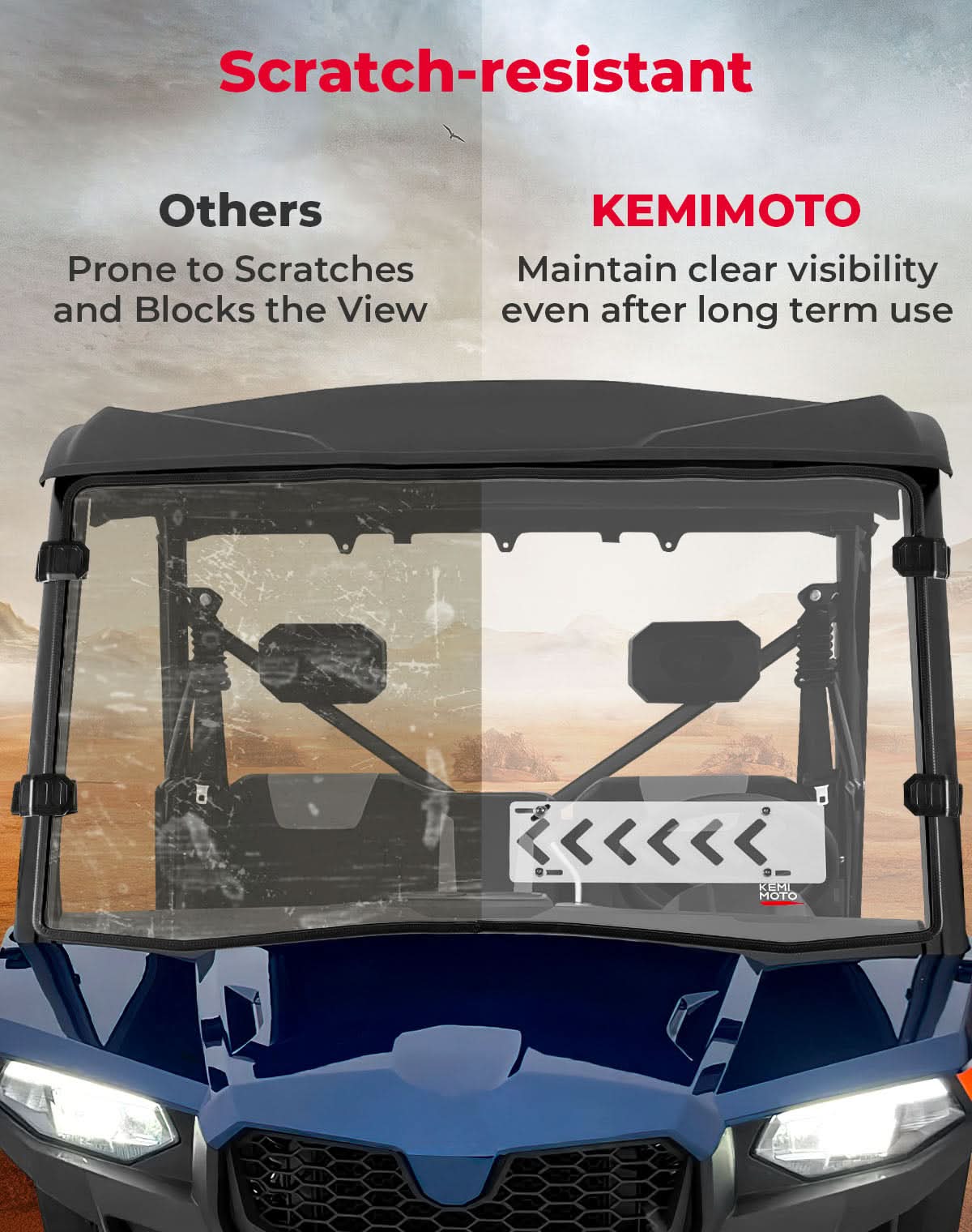 Vented Front Windshield for CFMOTO UFORCE 600|800XL - Image 6