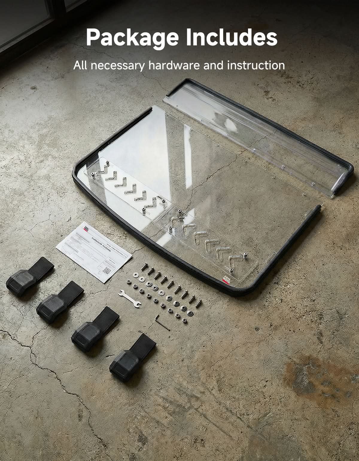 Vented Full Windshield For Can-Am Commander Maverick Sport Trail  (2018–2026) - Image 8