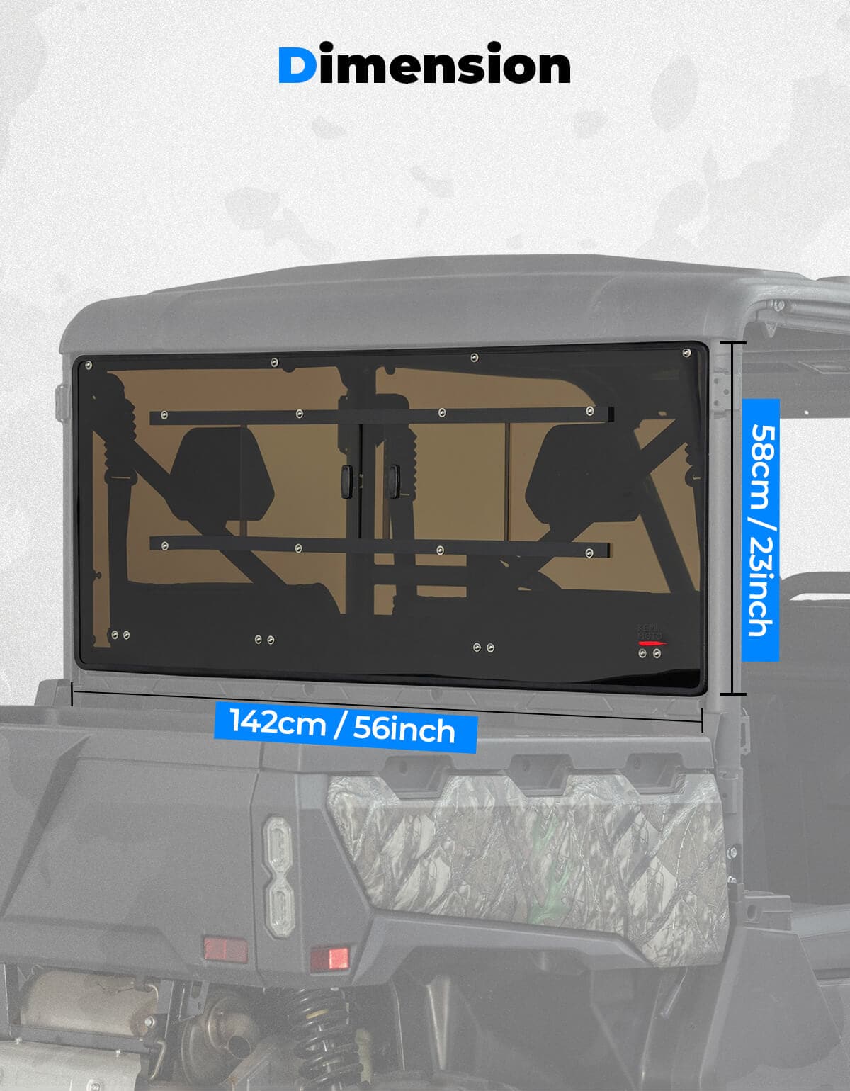 Vented Rear Tinted Windshield for CFMOTO UFORCE 1000 2019+ - Image 7