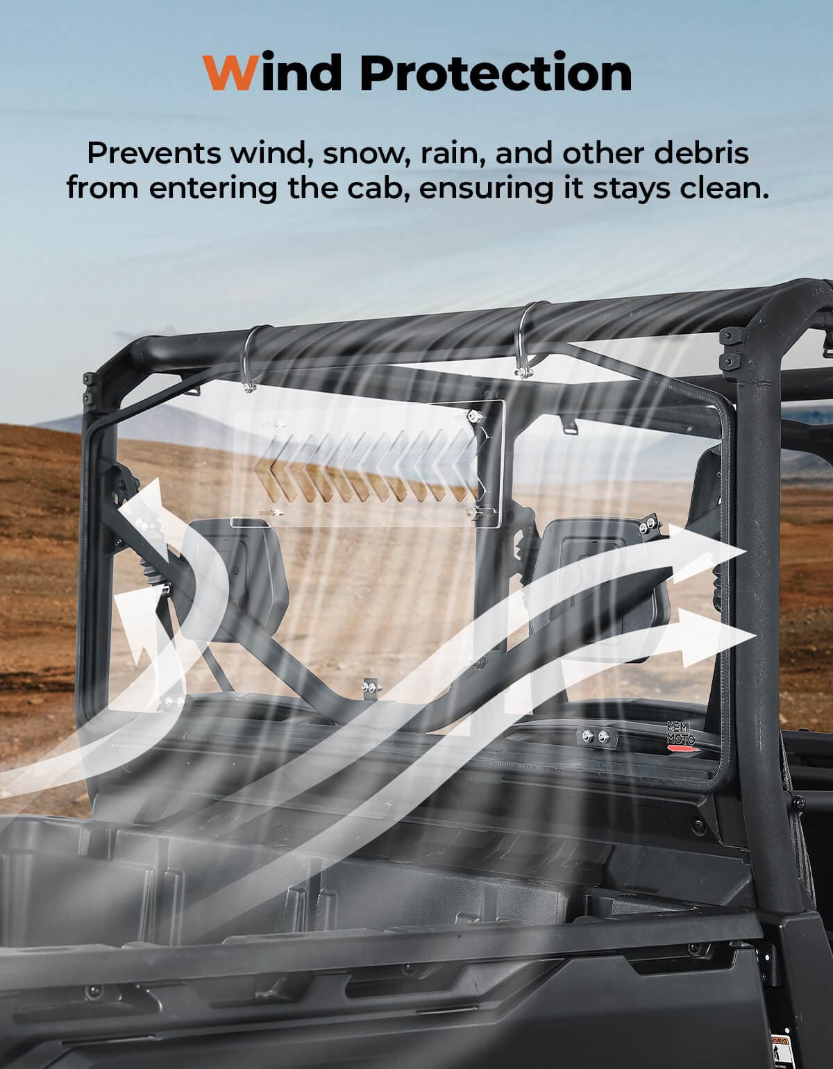 Vented Sliding Rear Windshield for Can Am Defender HD10|9|8|7|5 - Image 3