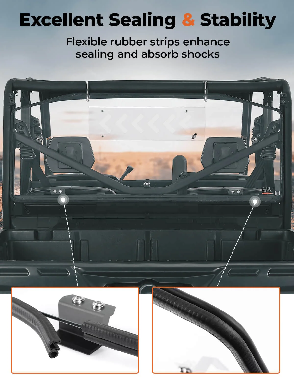 Vented Sliding Rear Windshield for Can Am Defender HD10|9|8|7|5 - Image 4
