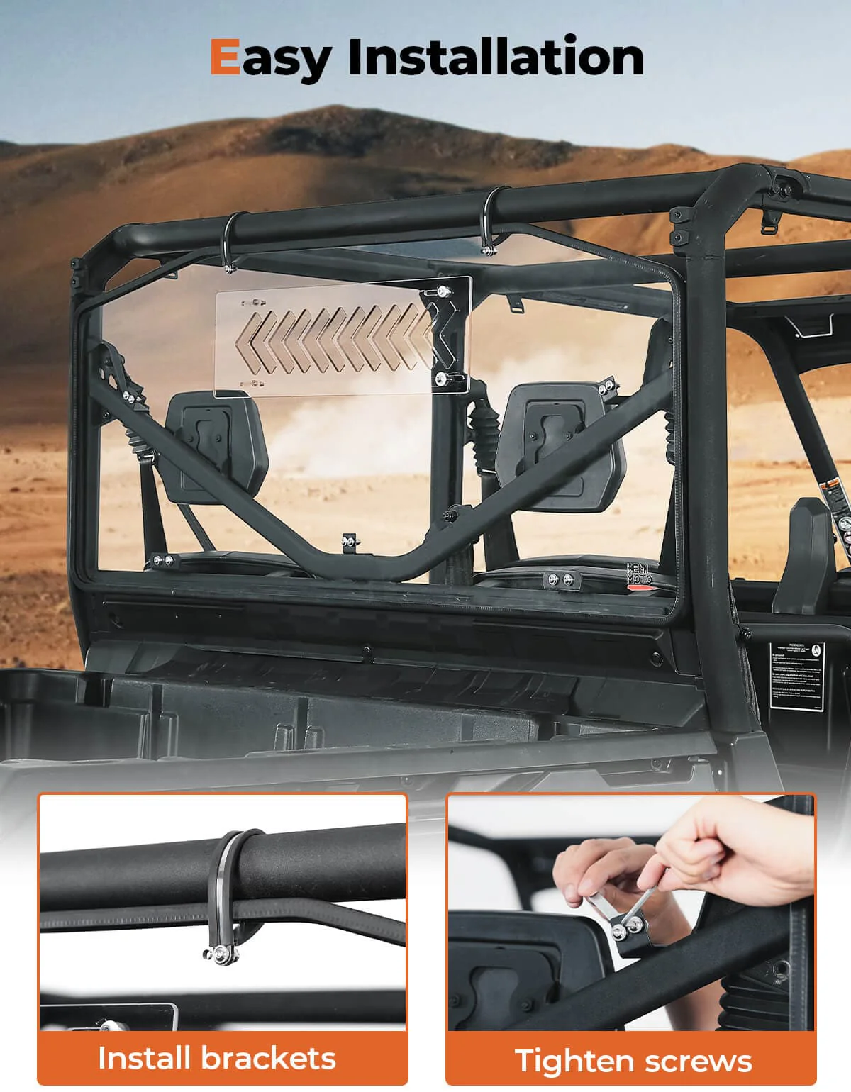 Vented Sliding Rear Windshield for Can Am Defender HD10|9|8|7|5 - Image 5
