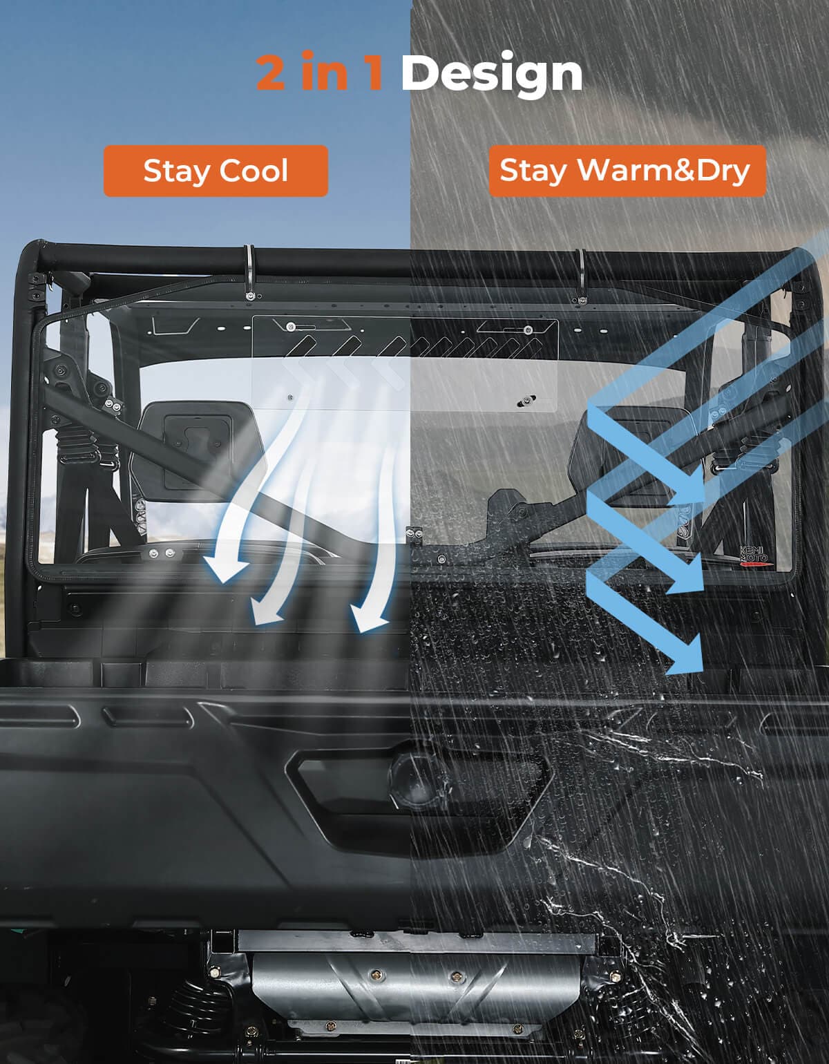 Vented Sliding Rear Windshield for Can Am Defender HD10|9|8|7|5 - Image 6