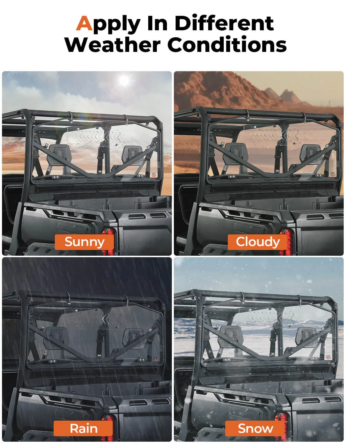 Vented Sliding Rear Windshield for Can Am Defender HD10|9|8|7|5 - Image 7