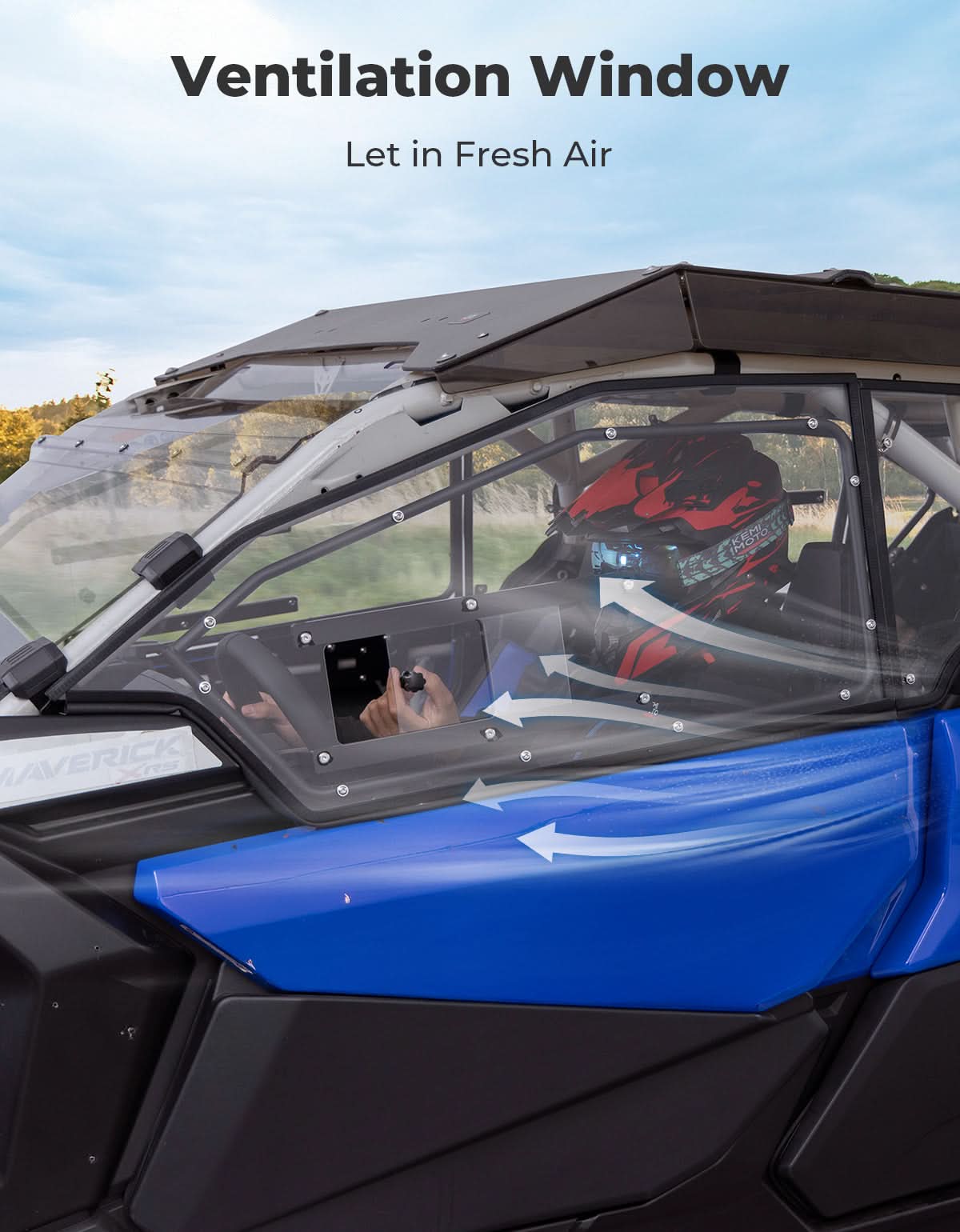 Ventilated Hard Upper Doors for Can-Am Maverick X3 MAX - Image 4