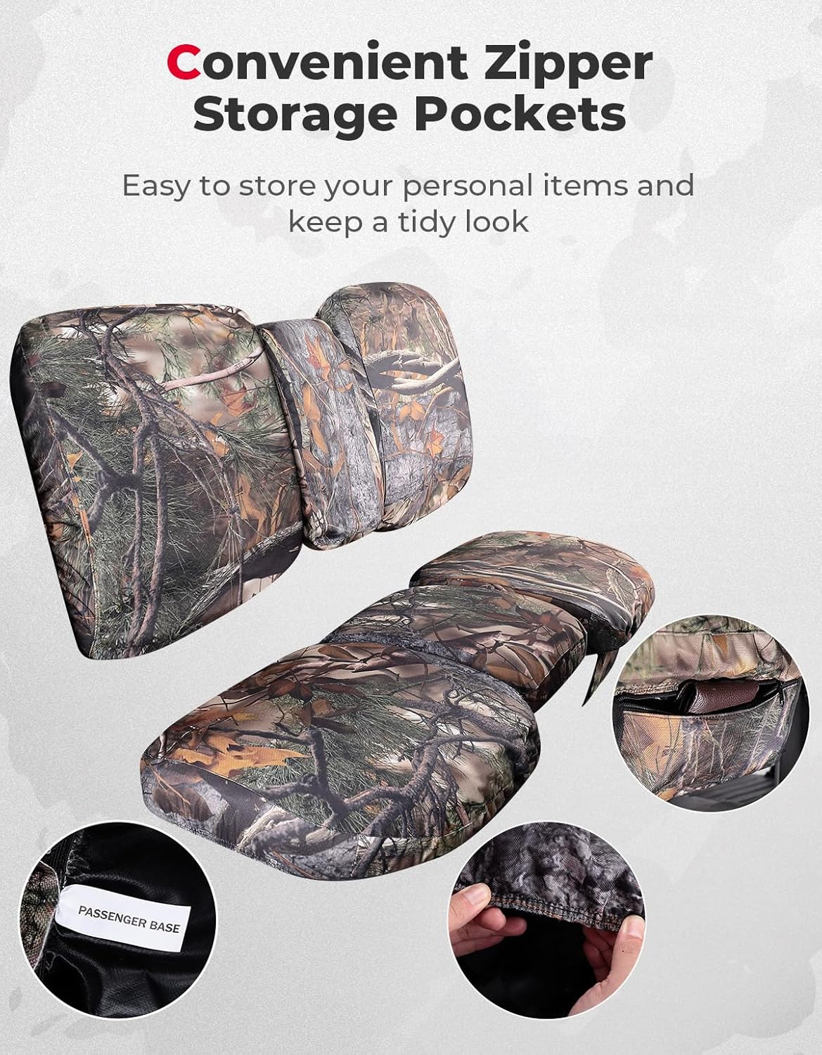 Waterproof Camo Seat Cover for Can-Am Defender MAX HD10|9|8|7 - Image 5