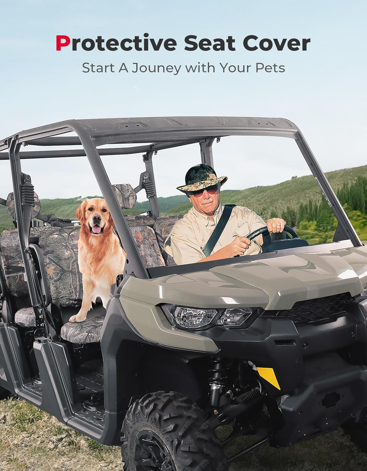 Waterproof Camo Seat Cover for Can-Am Defender MAX HD10|9|8|7 - Image 7