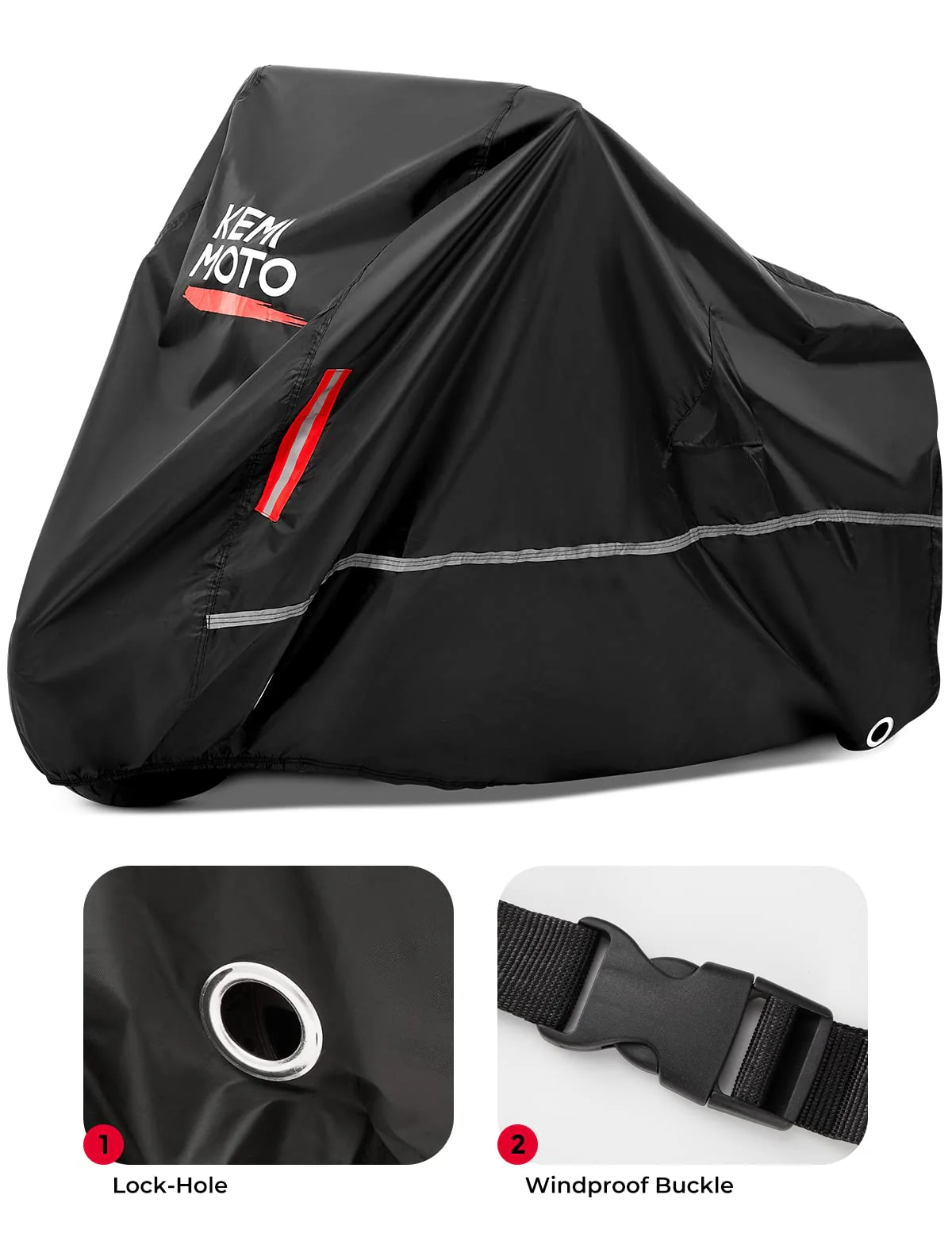 Weatherproof Motorcycle Cover for Grom Navi Ruckus Scooter - Image 3