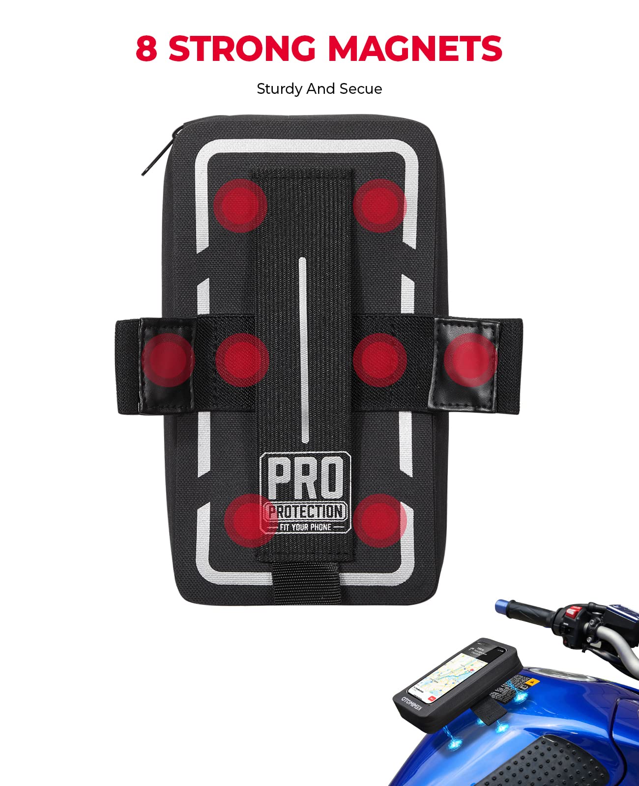 Motorcycle Waterproof Tank Bag for Cell Phone up to 6.5 Inch - Image 4