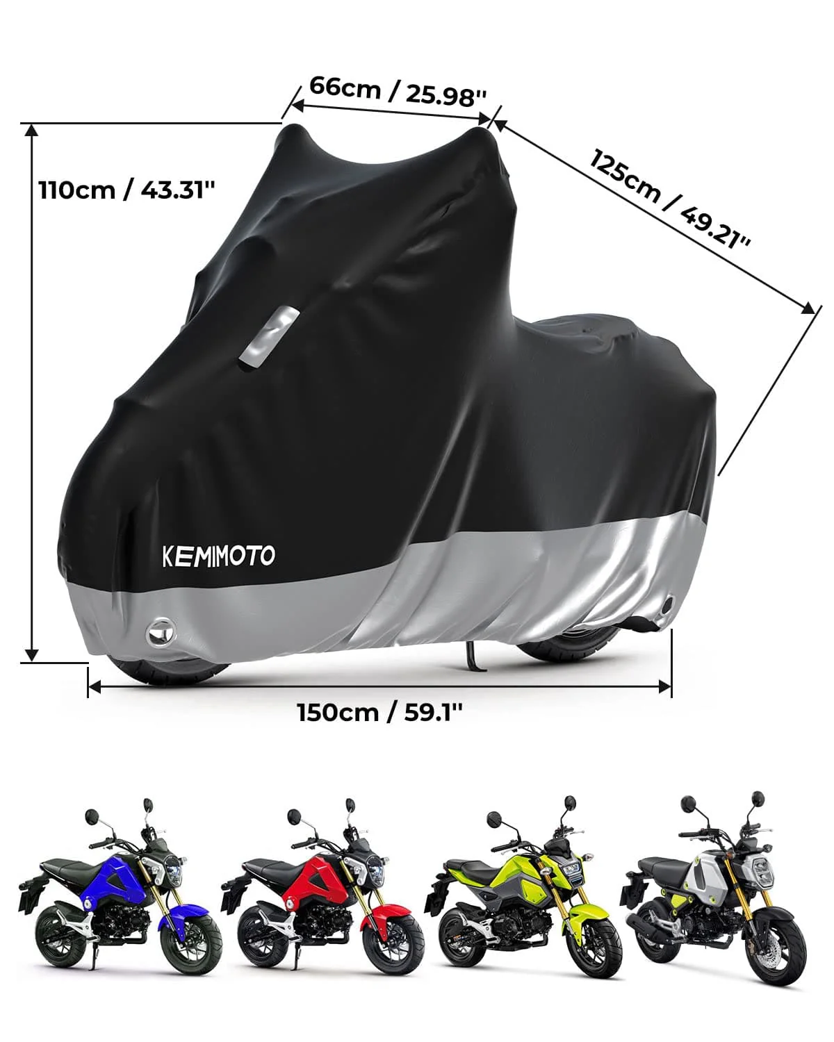 Waterproof Motorcycle Cover for Grom MSX125 - Image 5