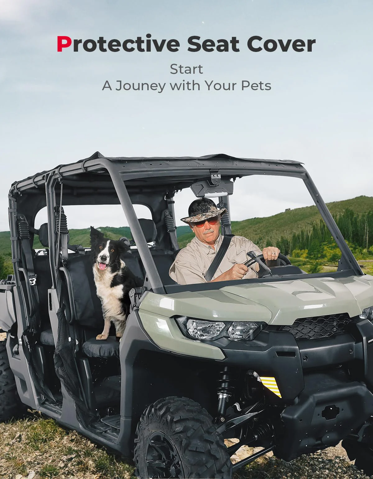 Waterproof Repellent Seat Cover for Can-Am Defender MAX HD10|9|8|7 - Image 6