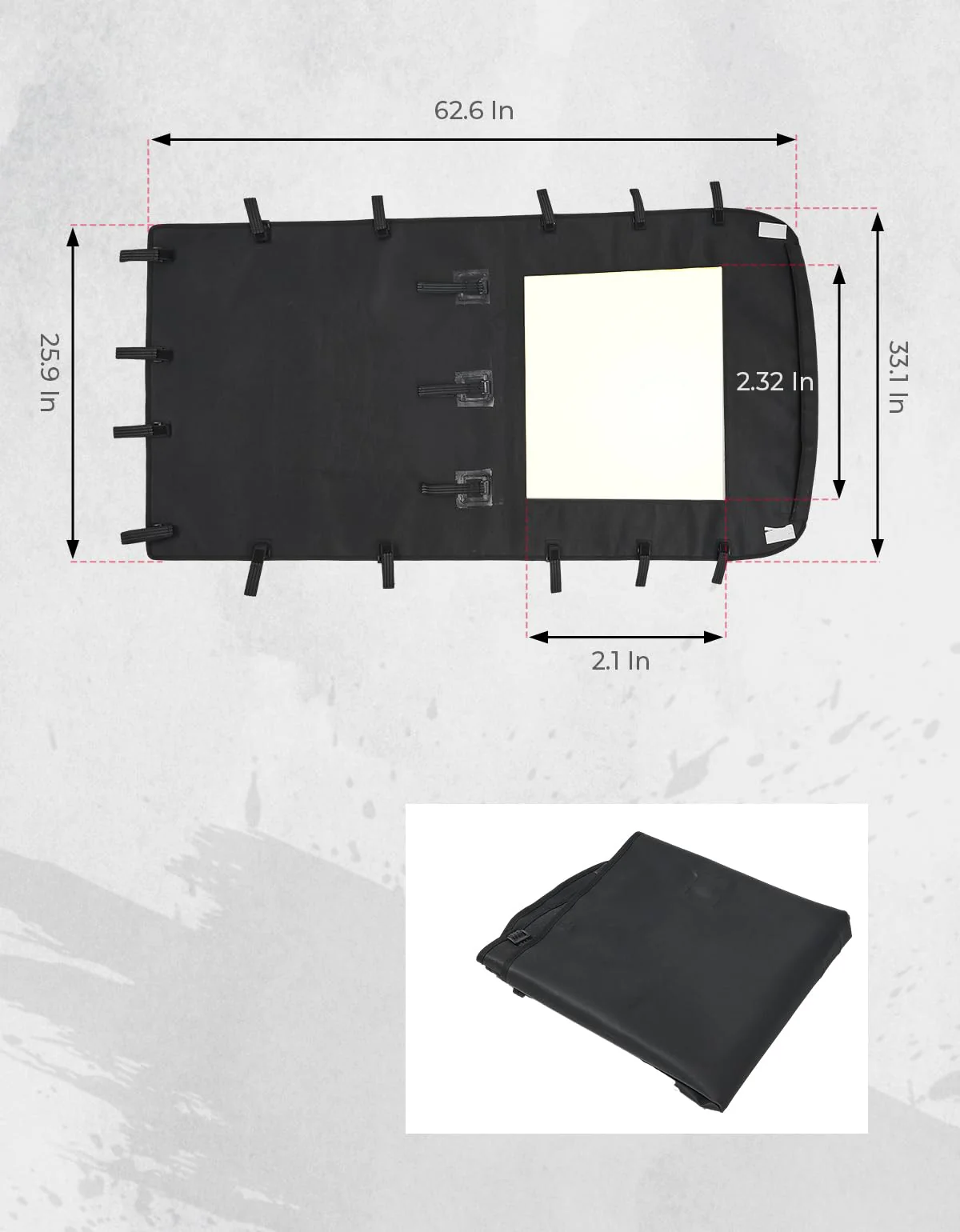 Waterproof Soft Roof Top for Polaris RZR XP 4 1000/ 4 Turbo / 4 900 - Image 7