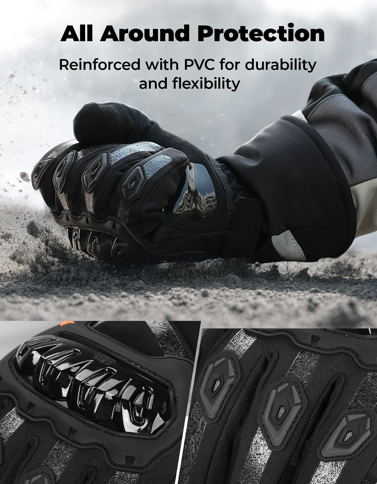 Motorcycle Winter Warm Gloves - Image 3